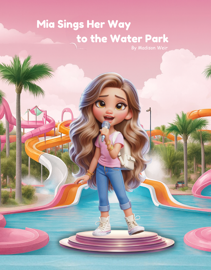 Cover of Mia Sings Her Way to the Water Park, a children's book