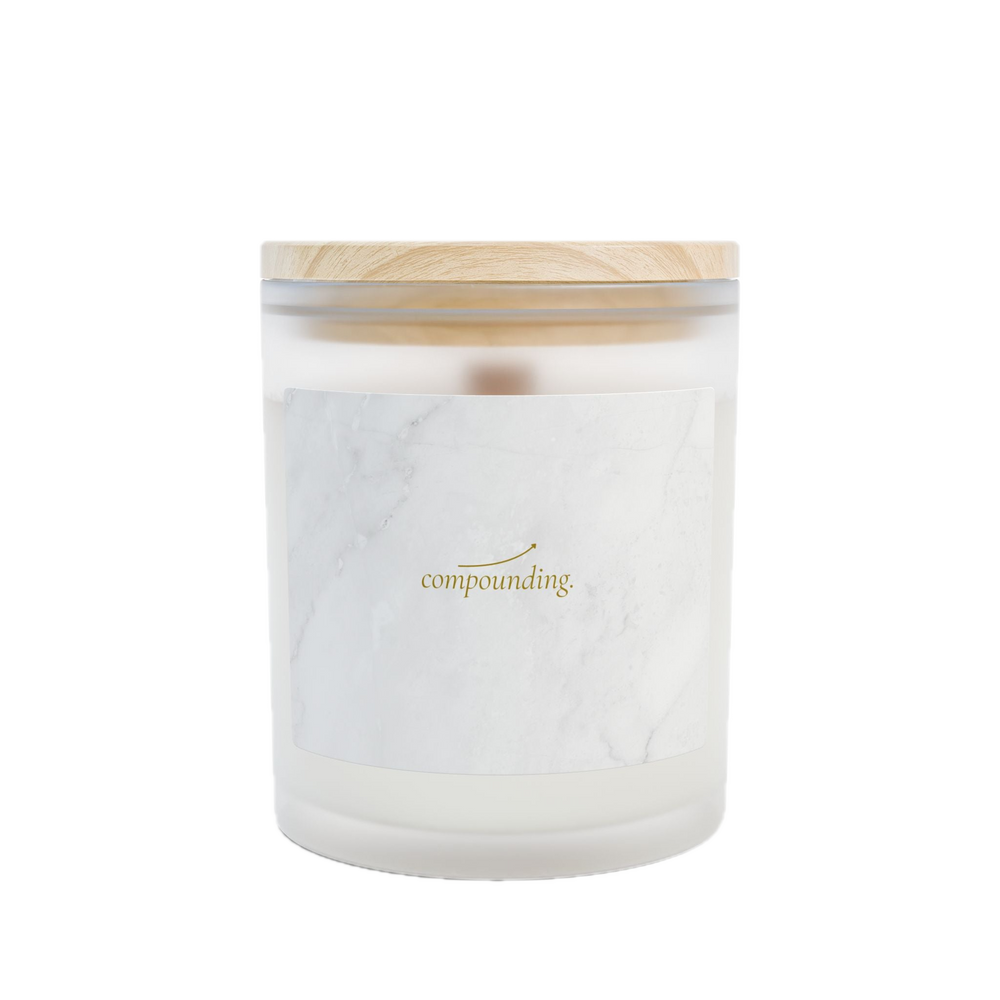 "Compounding" Frosted Glass Soy Candle | 11 oz